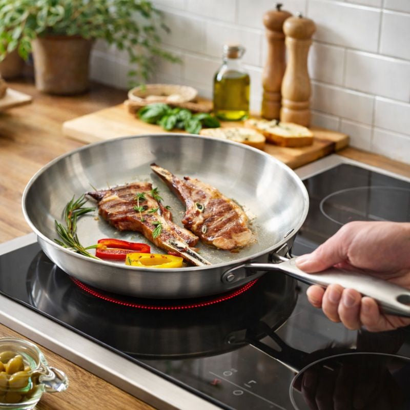 SteakPro Edelstahlpfanne – Restaurant-Qualitaet für zuhause