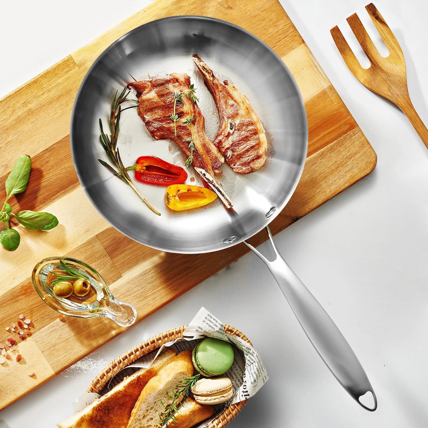 SteakPro Edelstahlpfanne – Restaurant-Qualitaet für zuhause